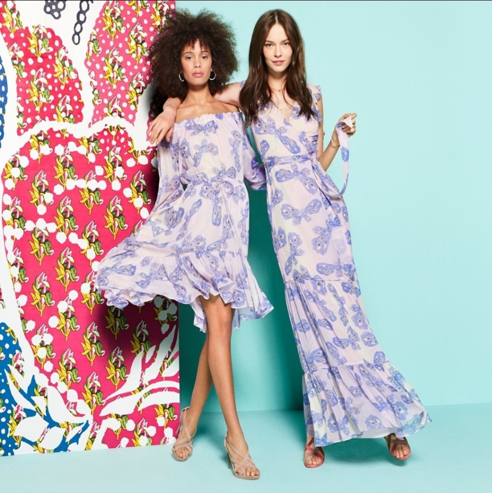 Stephanie' Butterfly Print Silk Maxi Dress

DVF